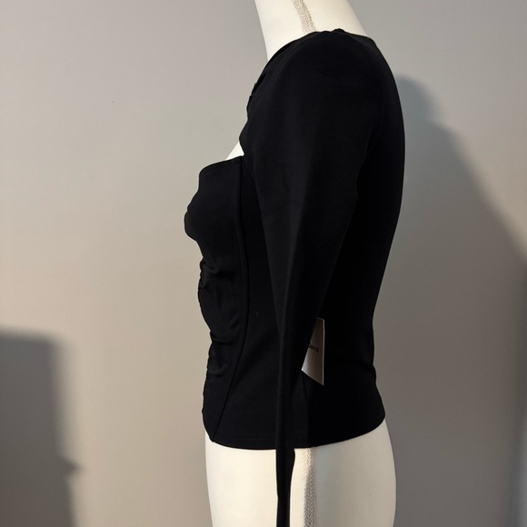 Superdown Black Cutout Long Sleeve Blouse | New with Tag - Picture 4 of 11